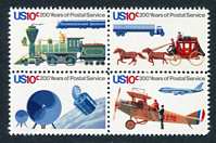 Postal Service Bicentennial Mint Block of 4 United States, 1975